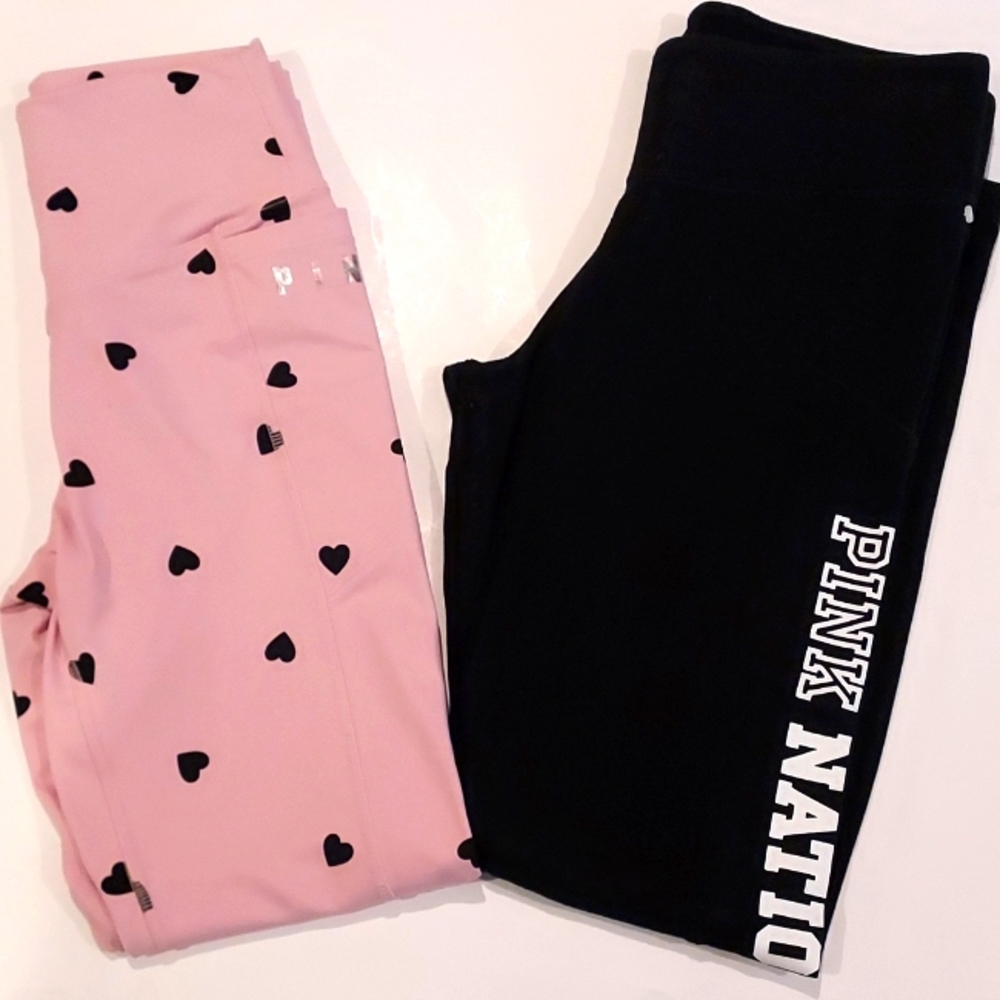 NWOT 2 Pair Women's Victoria's Secret Pink  Leggings Size S